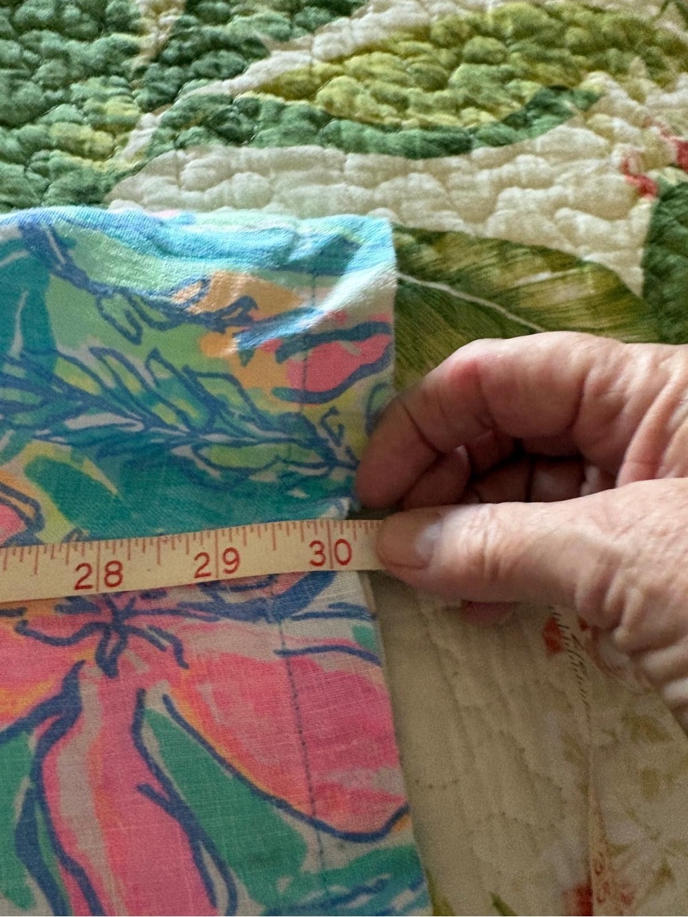 Lilly Pulitzer Linen Drawstring Beach Pants XL Tropical Floral Resort Pull-on - Picture 7 of 9
